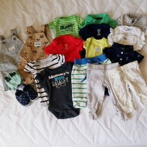 18 piece newborn boys bundle